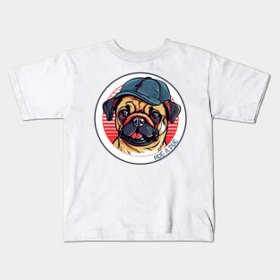 Hug a Pug, dogs, pets, and pug lovers Kids T-Shirt